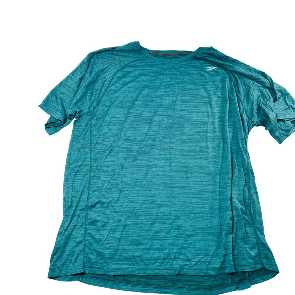Reebok Mens 3XL Teal Green Space Dye Performance Short Sleeve TShirt Workout Tee